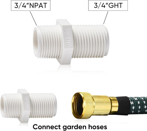 Rain Barrel Spigot Kit, PVC Water Barrel Diverter Kit with Bulkhead Fitting Hose Faucet Adapter and Thread Seal Tape For Water Tanks, Aquariums, T...