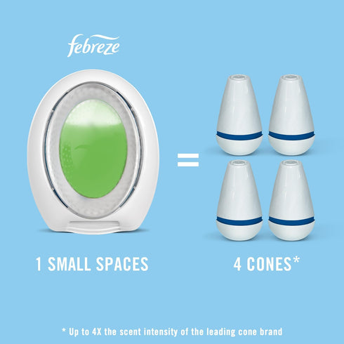 Febreze Small Spaces, Plug in Air Freshener Alternative for Home, Heavy Duty Lemon Scent, Odor Eliminator for Strong Odor (4 Count)...