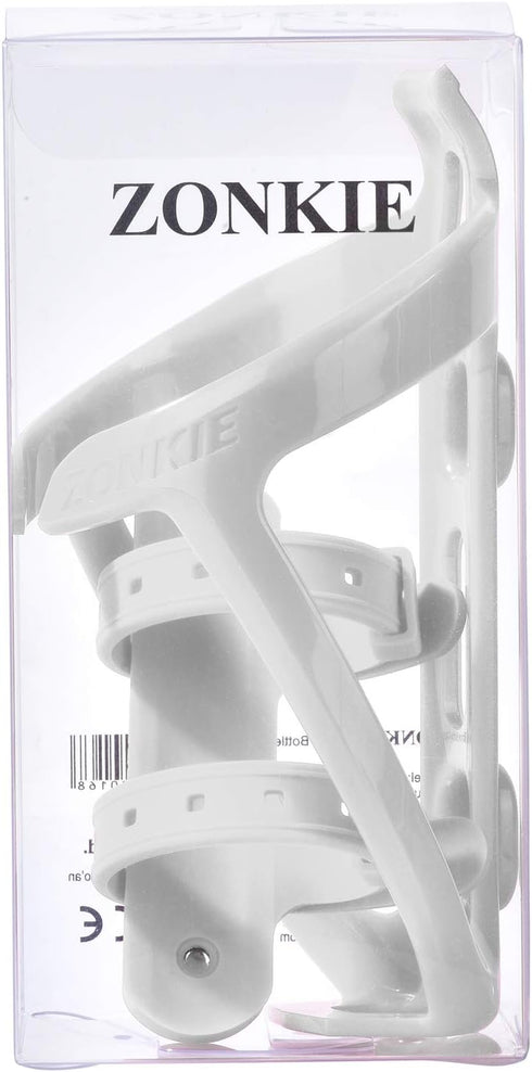 Bicycle Bottle Cages, Plastic Bike Bottle Holder with Cage Mounting Base (White)...