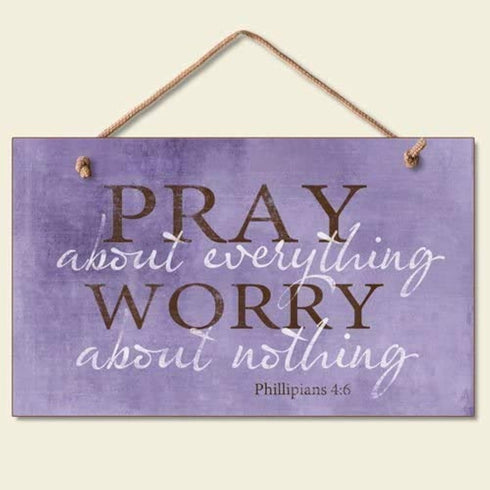bouti1583 Pray About Everything Wooden Sign Decor 9.5" by 5.75" 41-250 (Standard Version)...
