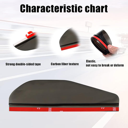 2Pcs Car Rear View Mirror Rain Visor Guard, Carbon Fiber Car Side Mirror Rain Eyebrow Guard, Auto Mirror Rain Visor, Car Exterior Trim Accessories...