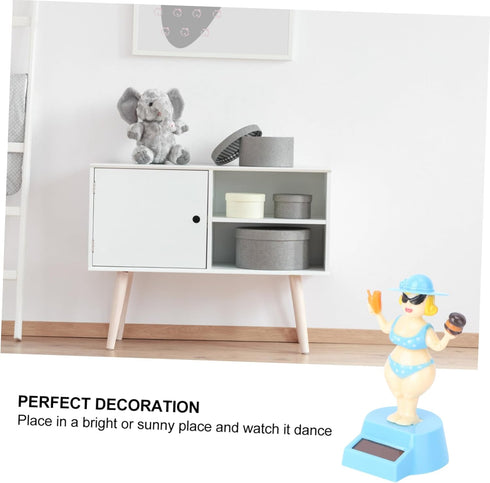 2pcs Girl Toys Bird Wall Decor Hawaiian Decorations Solar Dashboard Toys Car Dashboard Decoration Dancing Toy Solar Hula Girl Dashboard Bikini Pan...