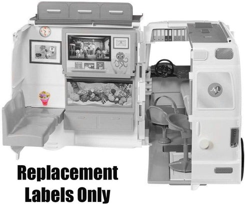Replacement Stickers for Barbie Care Clinic ~ Barbie Doll Playset FRM19 Barbie Care Clinic ~ Replacment Labels ~ Sheet D ~ Stickers 24-28, 40,43,4...