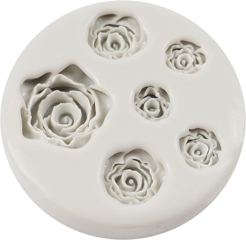Rose Silicone Candy Mold Mini Flower Fondant Chocolate Molds for Cake Decorating Cupcake Topper Candy Chocolate Polymer Clay Gum Paste...