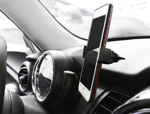 iJDMTOY Behind Tachometer Bolt-On Mount Cell Phone GPS Black Holder Compatible with MINI Cooper R55 R56...