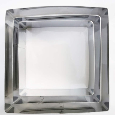 Antallcky Square Cookie Cutter Set-3 piece-2.5", 3", 3.5",Square Stainless Steel Biscuit Molds Fondant Cookie Cutter Set Pastry Mold-1 Inch Depth...