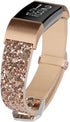 Bling Bands Compatible with Fitbit Charge 2 Band, Women Strap Shiny Glitter Leather Replacement Bands Compatible with Fitbit Charge 2 Wristbands...