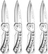 4 Pack Self-Defense Folding Knife With Key Ring Easy To Everyday Carry, Outdoor Survival Stainless Steel Pocket Knife (Silver)...