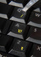 Hebrew Keyboard Stickers (Nikkud) for Laptop, Desktop PC, Computer, Mac Keyboards (yellow keyboard sticker on transparent background with Nikud, H...