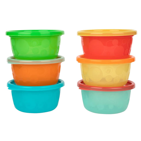 The First Years Take & Toss Toddler Bowls Set - Reusable Toddler Snack Cups - Toddler and Baby Snack Containers with Snap On Lids - Ages 9 Months ...