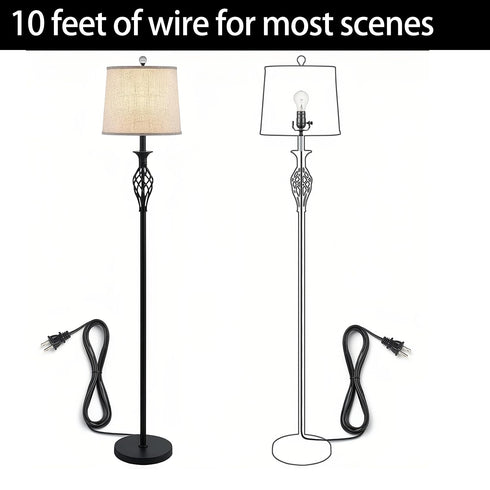 Lamp Making Kit, Lamp Parts for Repair Replacement or Rewire Table and Floor Lamps, 3 Way Socket 10 Foot Matching Cord and Essential Hardware, DIY...