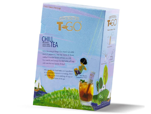 T-Go Chill Tea Calming Herbal Tea Sticks Organic Lavender Chamomile Relaxing Stress Relief Antioxidant Rich Decaf 15 Tea Sticks Pack of 1...