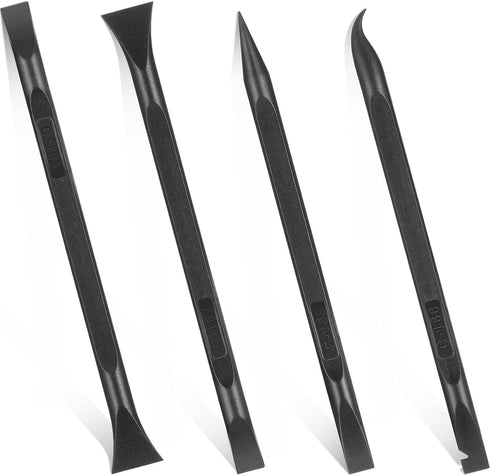 4 Pieces Non-Scratch Plastic Scraper Tool Carbon Scraper Small and Narrow Fiber Plastic Scraper Label Scraper Gum Scraper Multi-Purpose Easy for T...