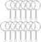 150 Pcs NANSSY 1 Inch/25mm Split Keyrings with Chain Silver Keychain Ring, Key Chains Rings Parts with Open Jump Ring and Connector....