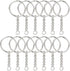 150 Pcs NANSSY 1 Inch/25mm Split Keyrings with Chain Silver Keychain Ring, Key Chains Rings Parts with Open Jump Ring and Connector....