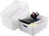 Gloreen White Plastic Basket, 8 Quart Weave Storage Baskets, 4 Packs...