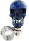 Skull Car Grip Knob Steering Wheel Suicide Spinner, Small Teeth Skeleton Style Car Power Handle Knobs Fit Most Manual Automatic Vehicles, Blue...