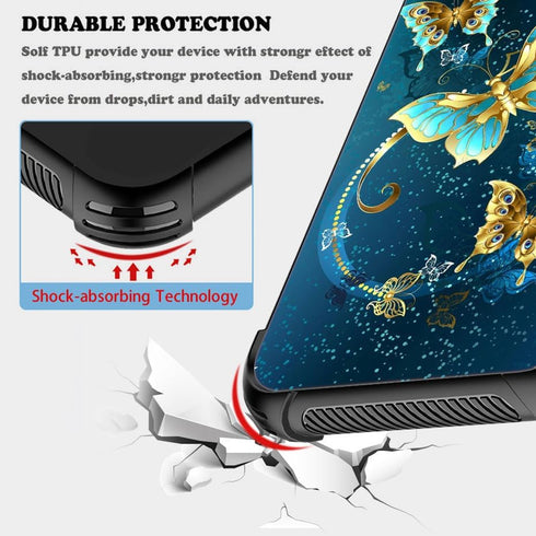 ZHEGAILIAN Case Compatible with iPhone 15 Plus, Emerald Butterfly Case for iPhone 15 Plus for Women Girls,Pattern Design Shockproof Anti-Scratch O...