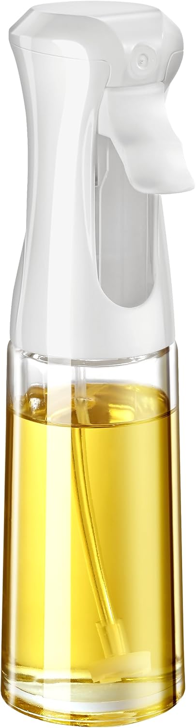Oil Sprayer for Cooking- 200ml Glass Olive Oil Sprayer Mister, Olive Oil Spray Bottle, Kitchen Gadgets Accessories for Air Fryer, Canola Oil Sprit...