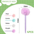 Pom Pom Ballpoint Pen 4 Pieces Fluffy Ball Pens Cute Kawaii Pen Black Gel Ink Ballpoint Pens for Office School Supply, Purple, Green, Pink, White...