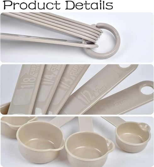 11PCS Measuring Spoons and Measuring Cups Set, Stackable Cups and Spoons, Nesting Cups Spoons for Cooking Baking Supplies, Kitchen Gadgets Essenti...