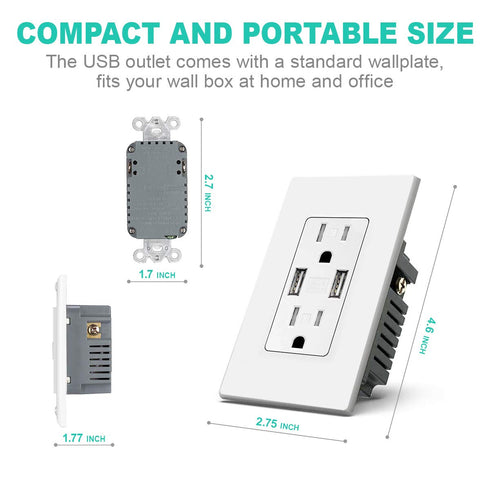 NEMA 6-50R 14-50R Receptacle Outlet 50 Amp Flush Mounting with Wall Plate, 2 Pole, 3 Wire 125/250V, Heavy Duty Commercial Industrial Grade UL List...