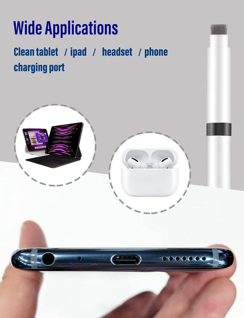 4 in 1 Cleaner Kit for AirPods, Cleaning Pen for Earphones, Cleaning Tool for Charging Case and Headphones (Black)......