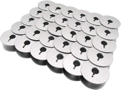 CKPSMS Brand - #18034AS Aluminum Bobbins with Slot Compatible with/Replacement for Pfaff Brand Grand Quilter 18", Juki Brand TL-2200QVP Quilt Virt...