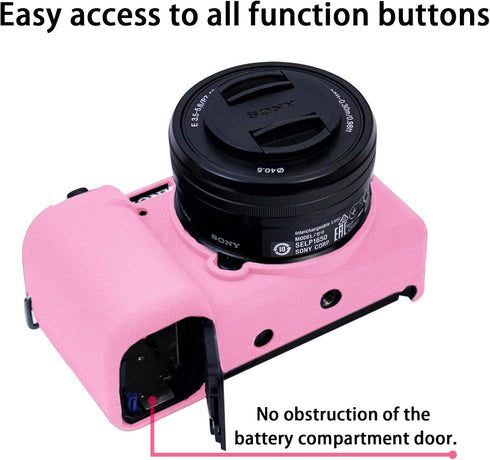 ZV-E10 Camera Case, Soft Silicone Rubber Protective Cover Skin for Sony ZV-E10 ZVE10 Digital Camera, Slim Fit Body Skin DSLR Camera Sleeve Protect...