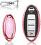 QBUC Car Key Cover, 3 4 5 Button Case Key Fob Cover with Key Chain, Replacement Key Fob(Pink)...