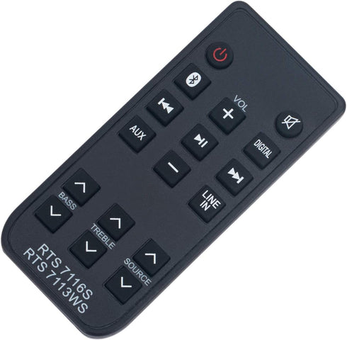 New Replacement Remote Control fit for RCA 37" Sound Bar Alco Electronics Soundbar RTS7116S rts7116s RTS7113WS SBT17116S A2HRTS7116S A2H-RTS7116S ...