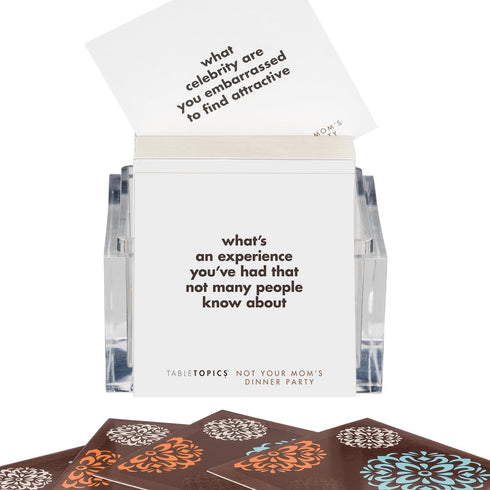 TableTopics Not Your Mom's Dinner Party Question Card Game - 135 Provocative Conversation Starter Cards for Adults, Friends, Icebreakers for Parti...