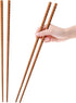 16.5 Inches Cooking Chopsticks, 2 Pairs Wooden Long Chop Sticks Reusable for Noodles Frying Hotpot, Japanese Extra Long Anti-Slip Chopsticks...