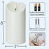 Homemory 6"x3" Outdoor Waterproof Flameless Candles, LED Candles, Battery Operated Candles with Remote and Timers, Electric Fake Plastic Pillar Ca...