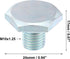 X AUTOHAUX M10x1.25 Steel Engine Oil Drain Plug Screw with Seal Ring for Mazda for Ford Focus Silver Tone...
