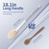Back Scrubber Body Shower Brush: Anti Slip Long Handle Bath Brush with Stiff and Soft Bristles - Showering Exfoliator for Women, Men, Elderly (Gre...