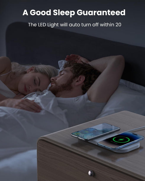 2 in 1 Wireless Charging Pad - 10W Max Wireless Charger for Apple iPhone 15/14/14 Plus/14 Pro Max/13/12/Mini/11/SE/X/8, Airpods 3/2/Pro, Wireless ...