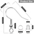 Hypoallergenic Earring Hooks 150 PCS/75 Pairs, Silver Plated Ear Wires Fish Hooks,500pcs Earring Making Kit with Jump Rings and Clear Silicone Ear...