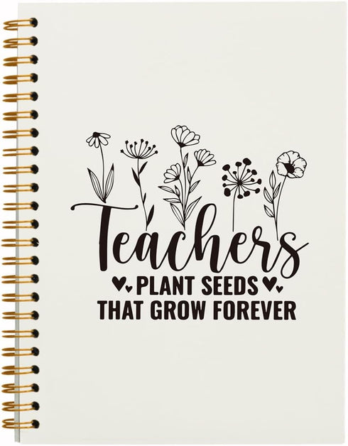 Inspirational Teacher Gifts,Office Notebook Flower Journal for Work Office School,Appreciation Gift for Teacher,Thank You Gift,Hardcover Spiral No...