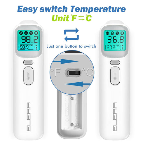 ELERA Baby Thermometer - Ear Thermometer for Kids, Infants, and Adults, Digital Precision with Quick 1-Second Measurement, 4-in-1 Non-Contact Desi...
