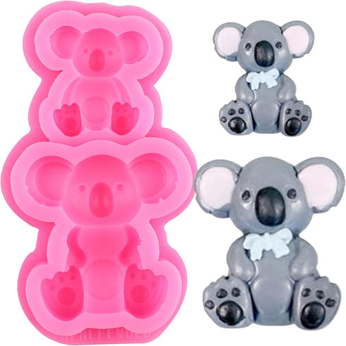 Koala Fondant Mold Animal Silicone Molds for Cake Decoration Cupcake Topper Chocolate Candy Gum Paste Polymer Clay...