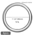 6 Pcs Metal O Ring Buckles Seamless Welded O-Rings Buckle for DIY Crafts, Bag Buckles, Bags, Dog Leashes, Purse Luggage Accessories(Silver, 1-1/2'...