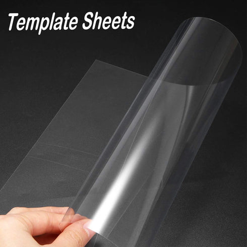 15 Pieces 6 mil Blank Stencil Sheets, 12 x 12 Inch Clear Blank Material Mylar Templates, Square Blank Stencil Template for Cricut Vinyl Cutting Ma...