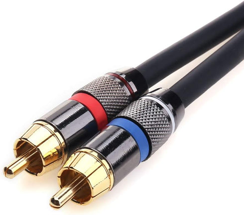 Tisino 1/4 to RCA Cable, Quarter inch TRS to RCA Audio Cable 6.35mm Stereo Jack to Dual RCA Insert Cable Y Splitter Cabl - 1.6 feet/50 cm...