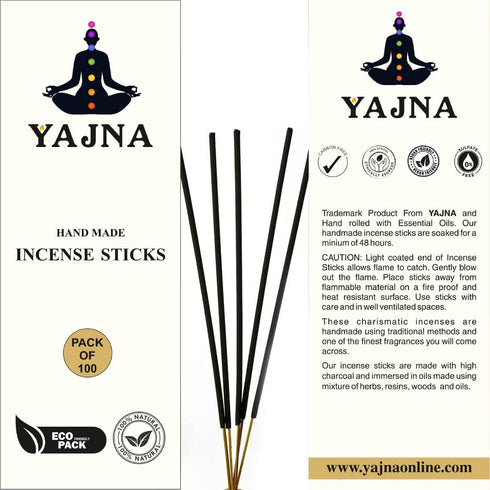 Yajna-Frankincense-and-Myrrh 100%-Natural-Handmade-Hand-Dipped-Incense-Sticks Organic-Chemicals-Free for-Purification-Relaxation-Positivity-Yoga-M...