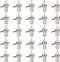 BNC Female Panel Mount Connector 25 Pcs BNC Chassis Female Nut Bulkhead Panel RF Connector Solder Jack Adapters for RG58 RG59 RG6 RF Coaxial Cable...