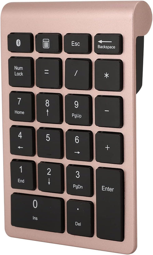 22 Keys Numeric Keypad, Portable 0.25MA 3V Wireless Mini Keyboard Compatible with Bluetooth 5.0 Wireless Mini Ergonomic Keyboard for Laptop Deskto...