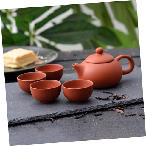 1 Set Purple Clay Teapot Set Travel Set Chinese Tea Set Chinese Tea Cup Set Teapot and Cup Set Delicate Tea Service Set Portable Teapot Kit Grace ...