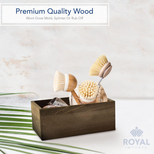 Royal Imports Wooden Flower Pot Planter, Decorative Wood Vase with plastic liner, Toilet Tank Tissue Paper Storage Basket for Bathroom Countertop ...