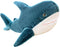 Giant Shark Plush Pillow Soft Toy Stuffed Blue Shark Animal Pillow Comfortable Sleeping Pillow Back Cushion Doll Gift for Kids (Blue, 60cm/23.62in...